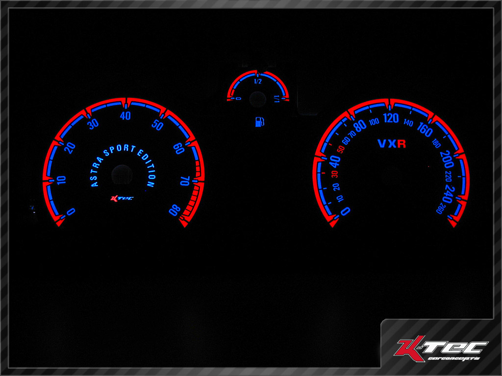 Opel Astra H OPC RED BLUE   -  (Plasmatachoscheiben Opel)