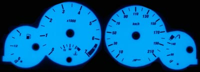 Peugeot 206 2004   -  Plasmatachoscheiben leuchtend