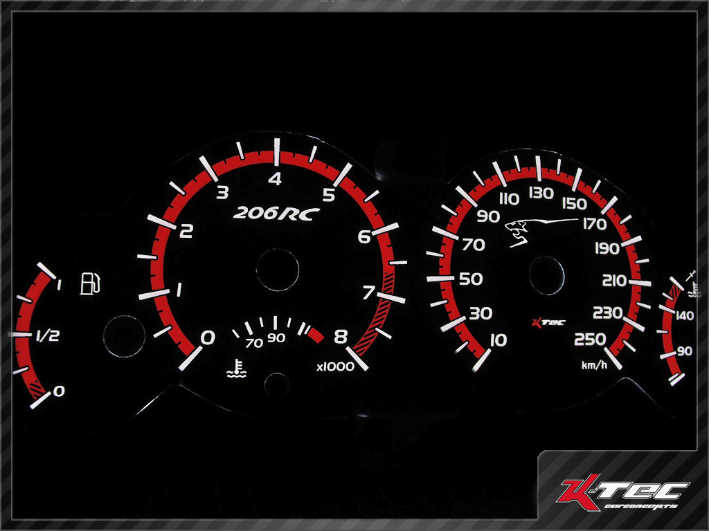 Peugeot 206 rc opt   -  (Plasmatachoscheiben Peugeot)