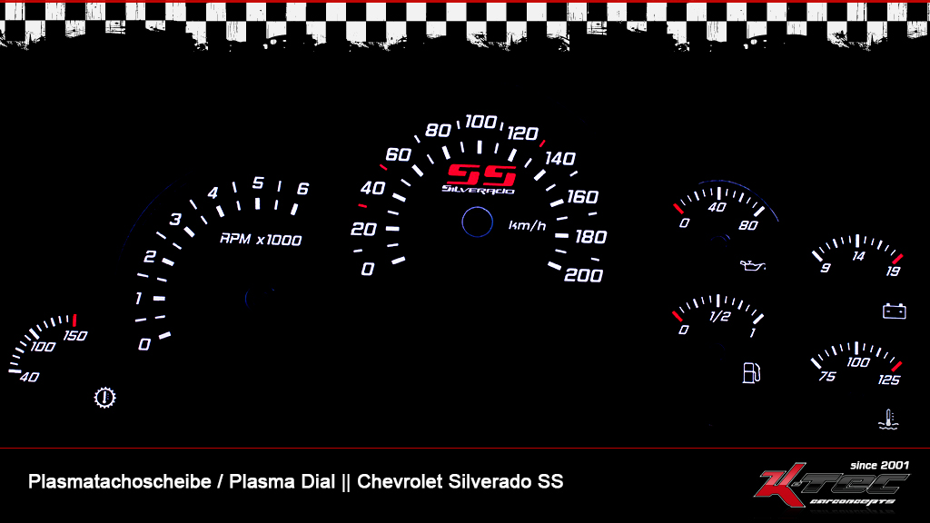 Chevrolet silverado ss plasmatachoscheibe plasma dial   -  (Plasmatachoscheiben Chevrolet)