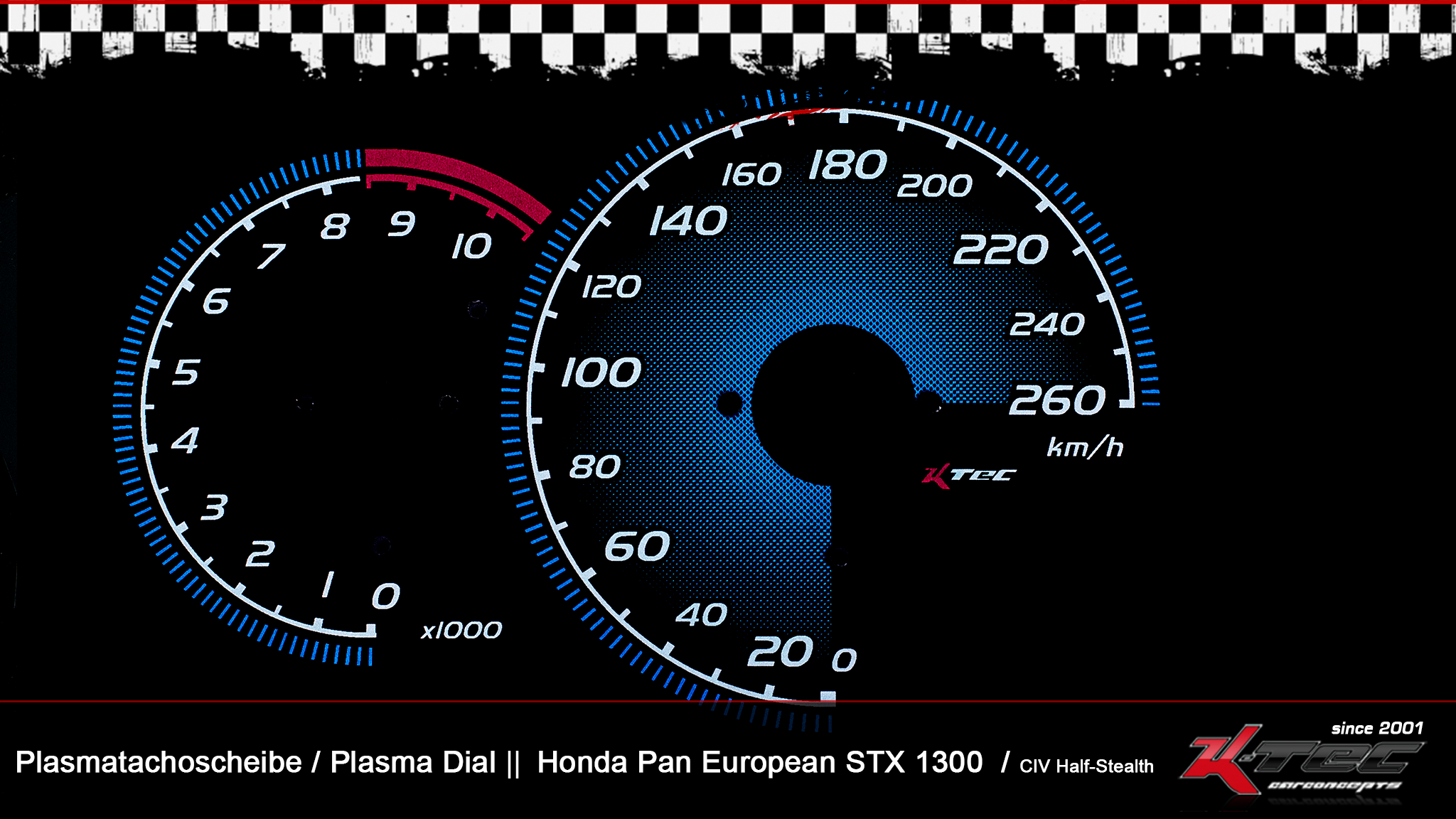 Honda Pan European STX 1300 plasmatachoscheibe   -  (Plasmatachoscheiben Honda)