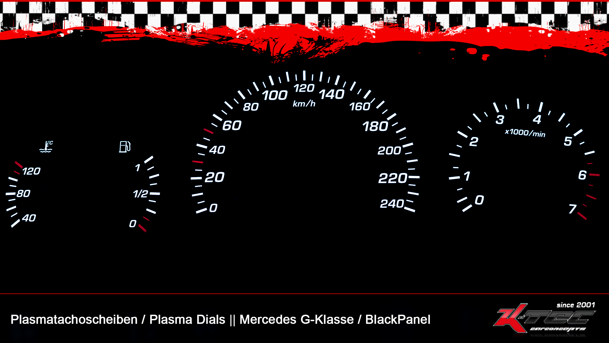 Mercedes g-klasse blackpanel plasmatachoscheiben   -  (Plasmatachoscheiben Mercedes)
