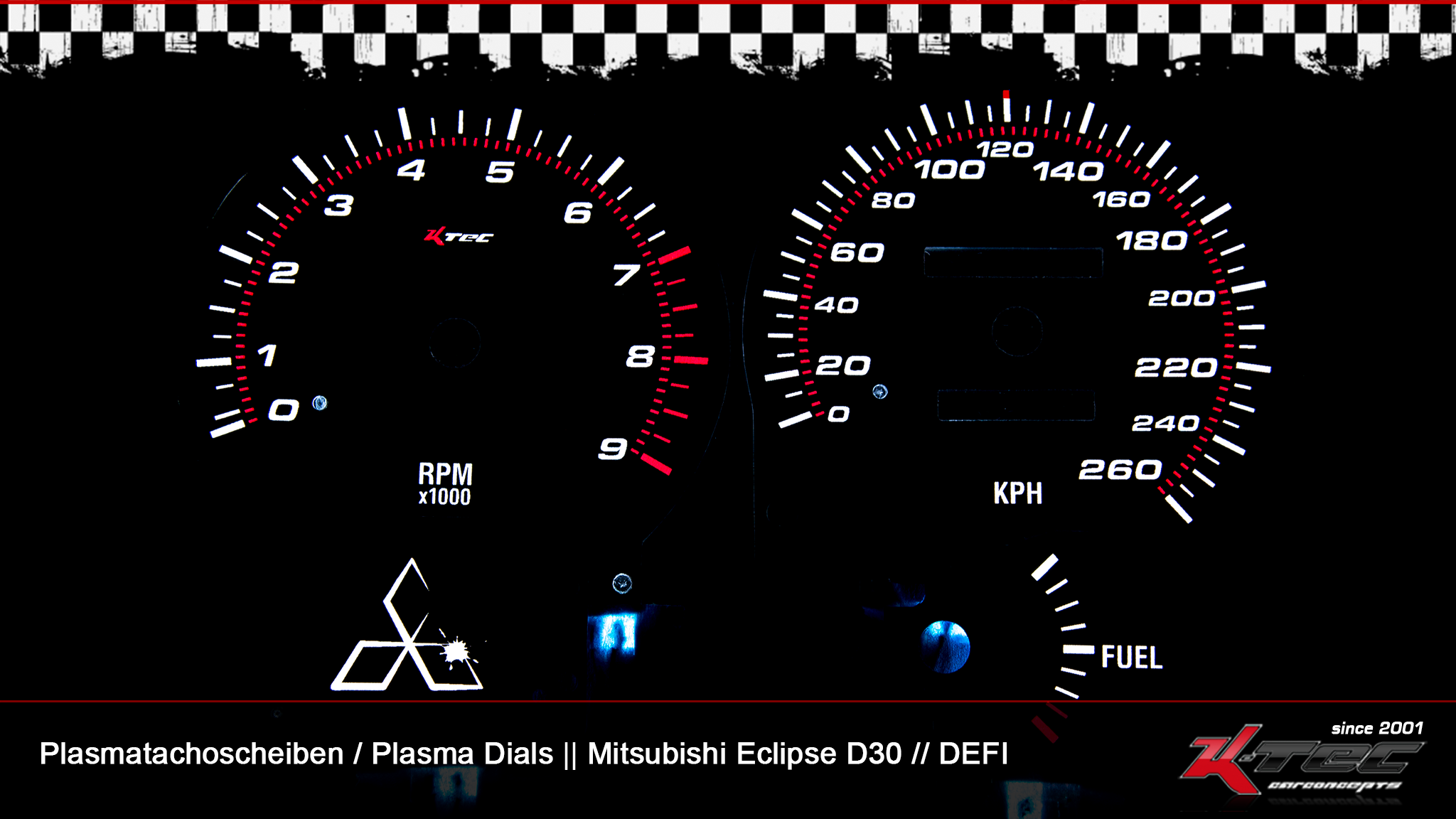 Mitsubishi eclipse d30 defi plasmatachoscheiben   -  (Plasmatachoscheiben Mitsubishi)
