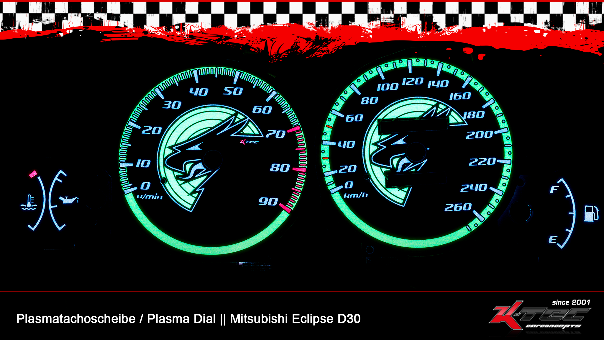 Mitsubishi eclipse d30 n4s griffin white plasmatachoscheiben   -  (Plasmatachoscheiben Mitsubishi)