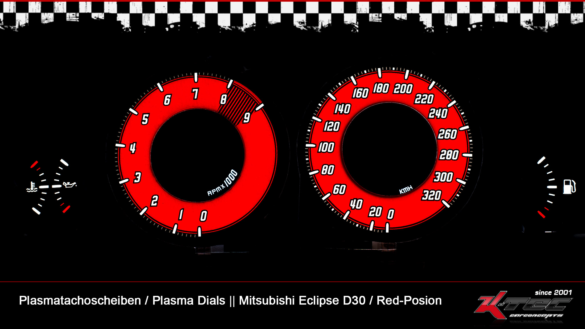 Mitsubishi eclipse d30 red-posion plasmatachoscheiben+   -  (Plasmatachoscheiben Mitsubishi)