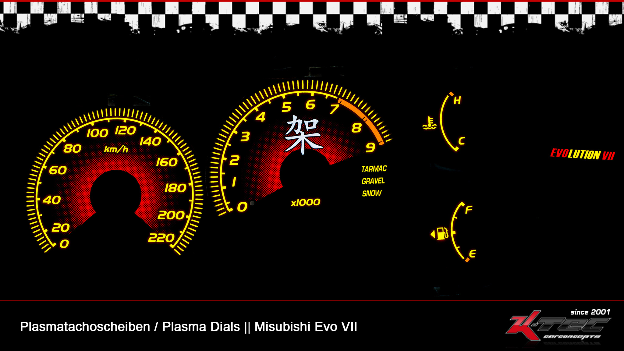 Mitsubishi evo vii plasmatachoscheiben   -  (Plasmatachoscheiben Mitsubishi)