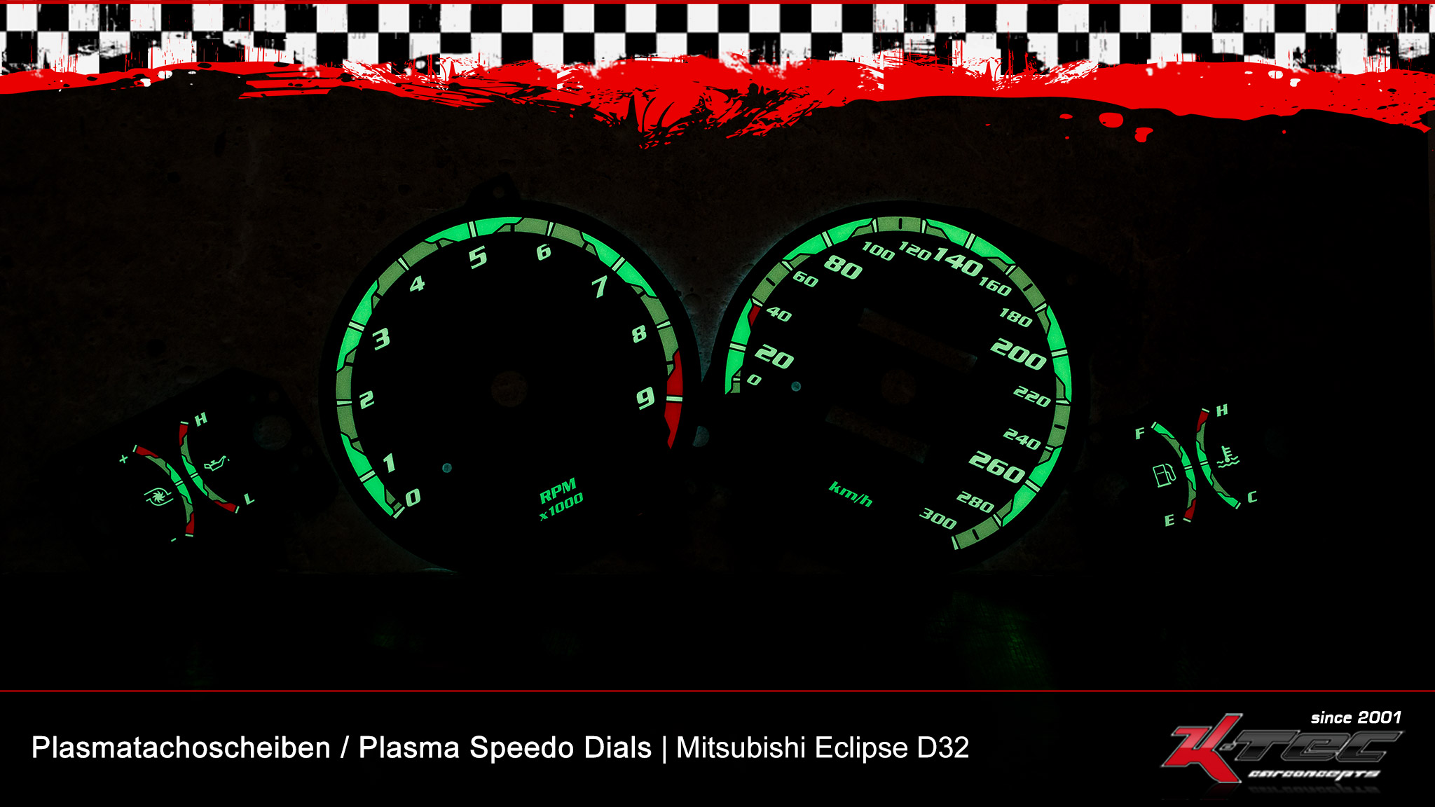 Mitsusbishi eclipse d32 plasmatachoscheiben   -  (Plasmatachoscheiben Mitsubishi)