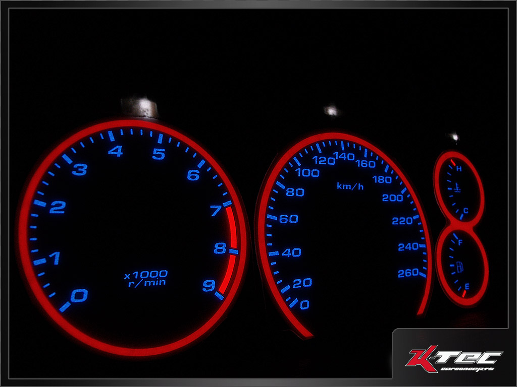 Mitusbihi evo6 night   -  (Plasmatachoscheiben Mitsubishi)