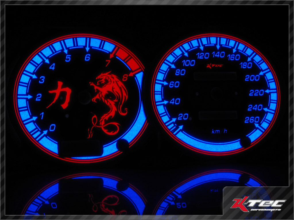 Nissan 200sx s14 arrow weiss   -  (Plasmatachoscheiben Nissan)