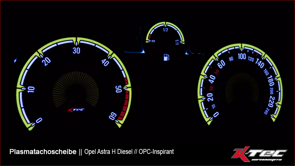 Opel astra h d opc limegreen   -  (Plasmatachoscheiben Opel)