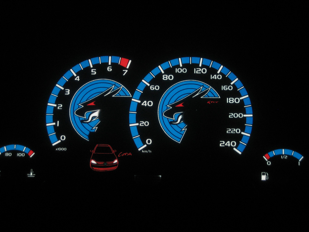 Opel corsa c n4s g   -  Plasmatachoscheiben leuchtend