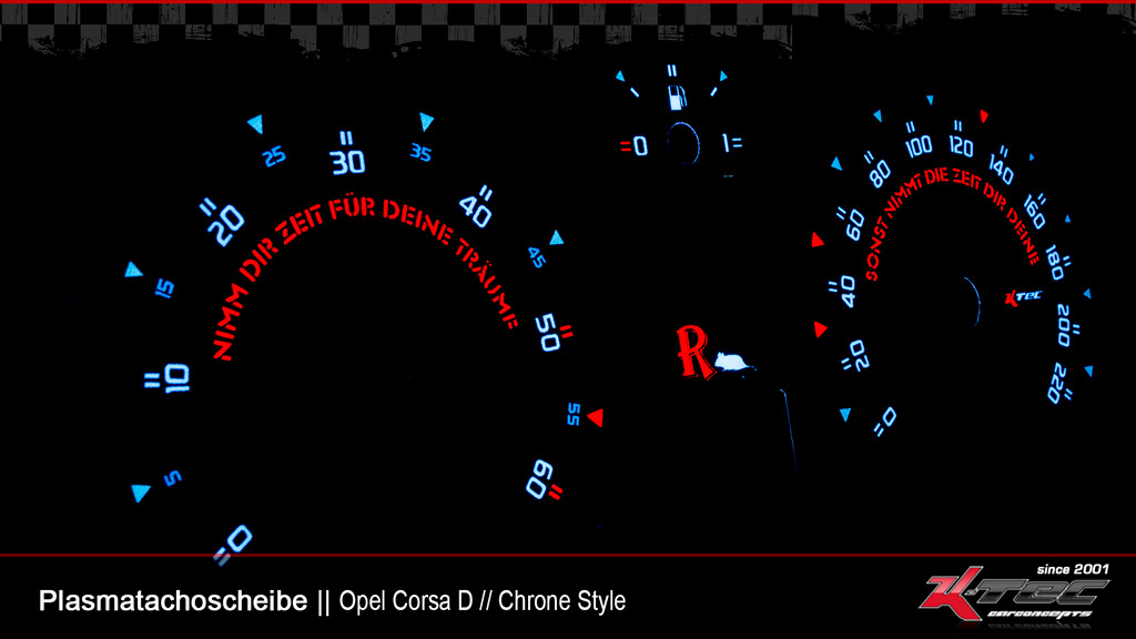 Opel corsa d chrone-style plasmatachoscheibe   -  (Plasmatachoscheiben Opel)