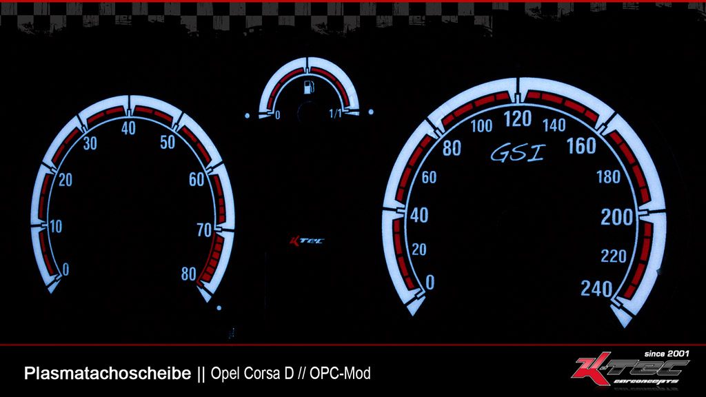 Opel corsa d gsi opc mod plasmatachoscheib   -  (Plasmatachoscheiben Opel)