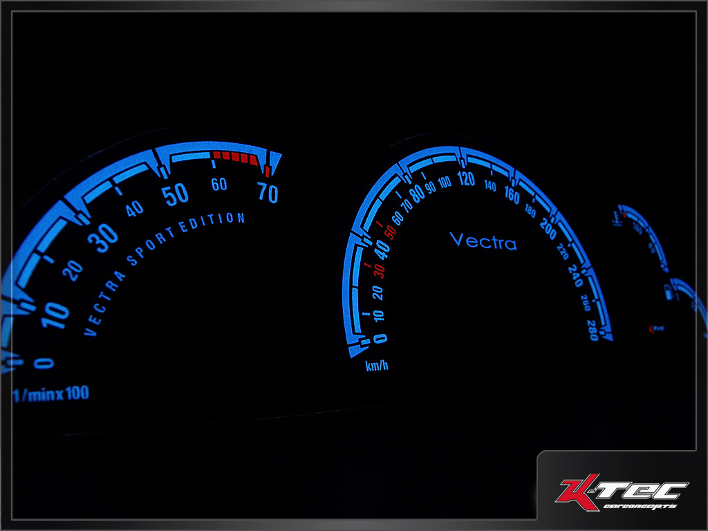 Opel vectra b fl opc blue-blue   -  (Plasmatachoscheiben Opel)