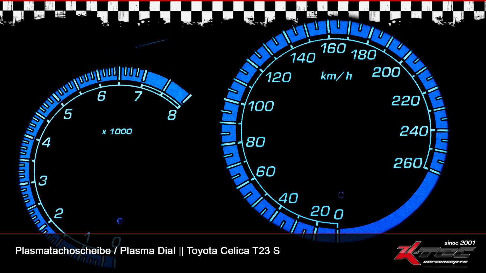 Toyota celica t23 s arrow plasmatachoscheibe   -  (Plasmatachoscheiben Toyota)
