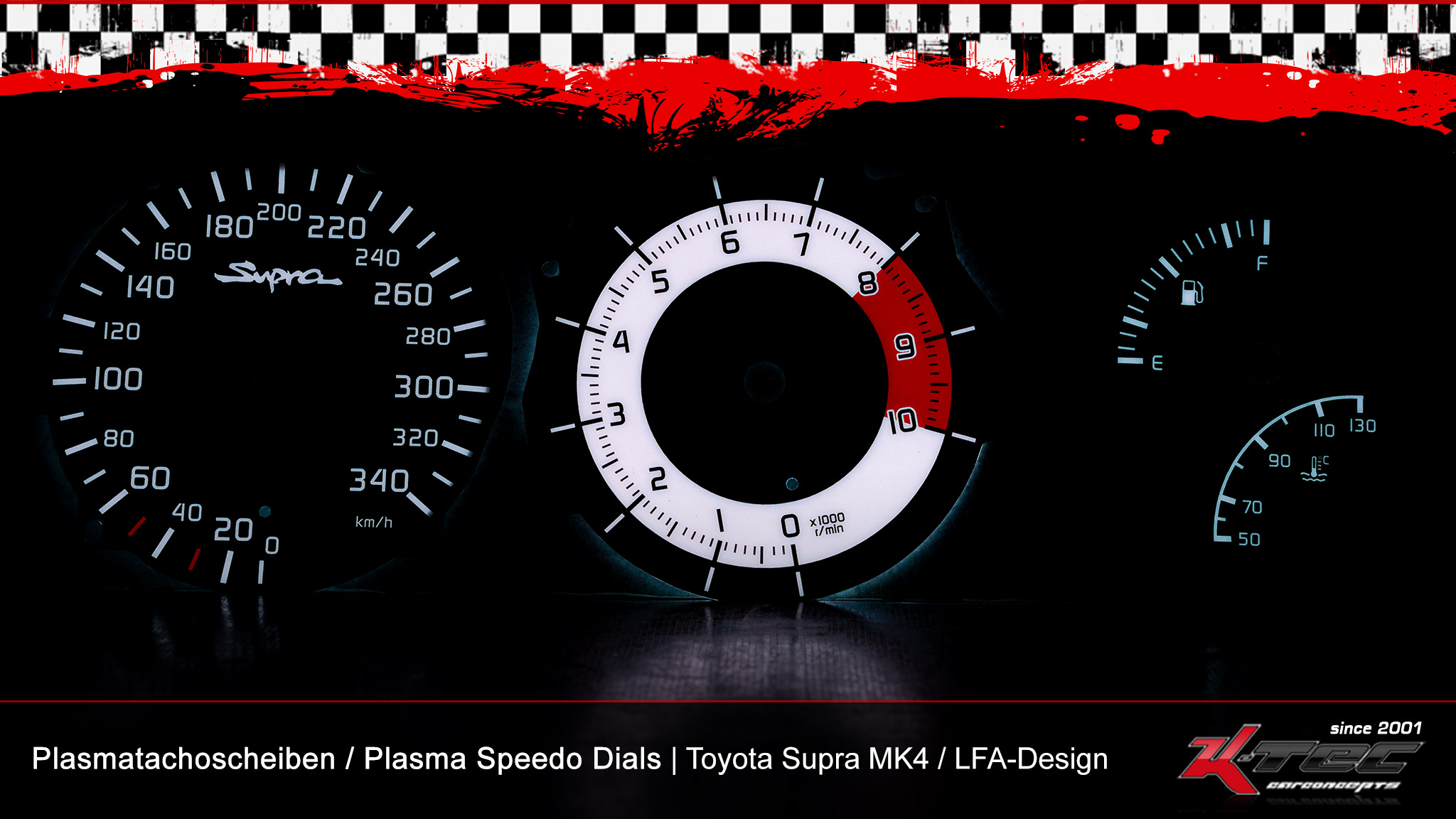 Toyota supra mk4 lfa-design plasmatachoscheiben   -  (Plasmatachoscheiben Toyota)