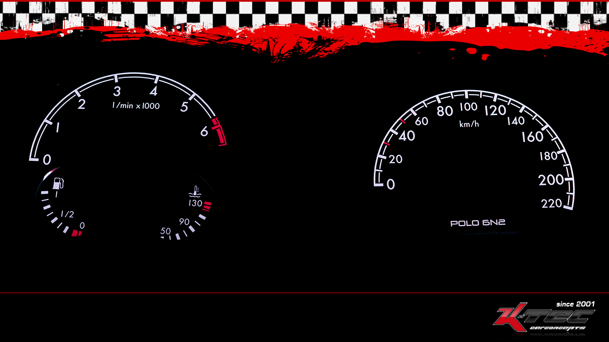 Vw polo 6n blackpanel plasmatachoscheiben   -  (Plasmatachoscheiben Vw)