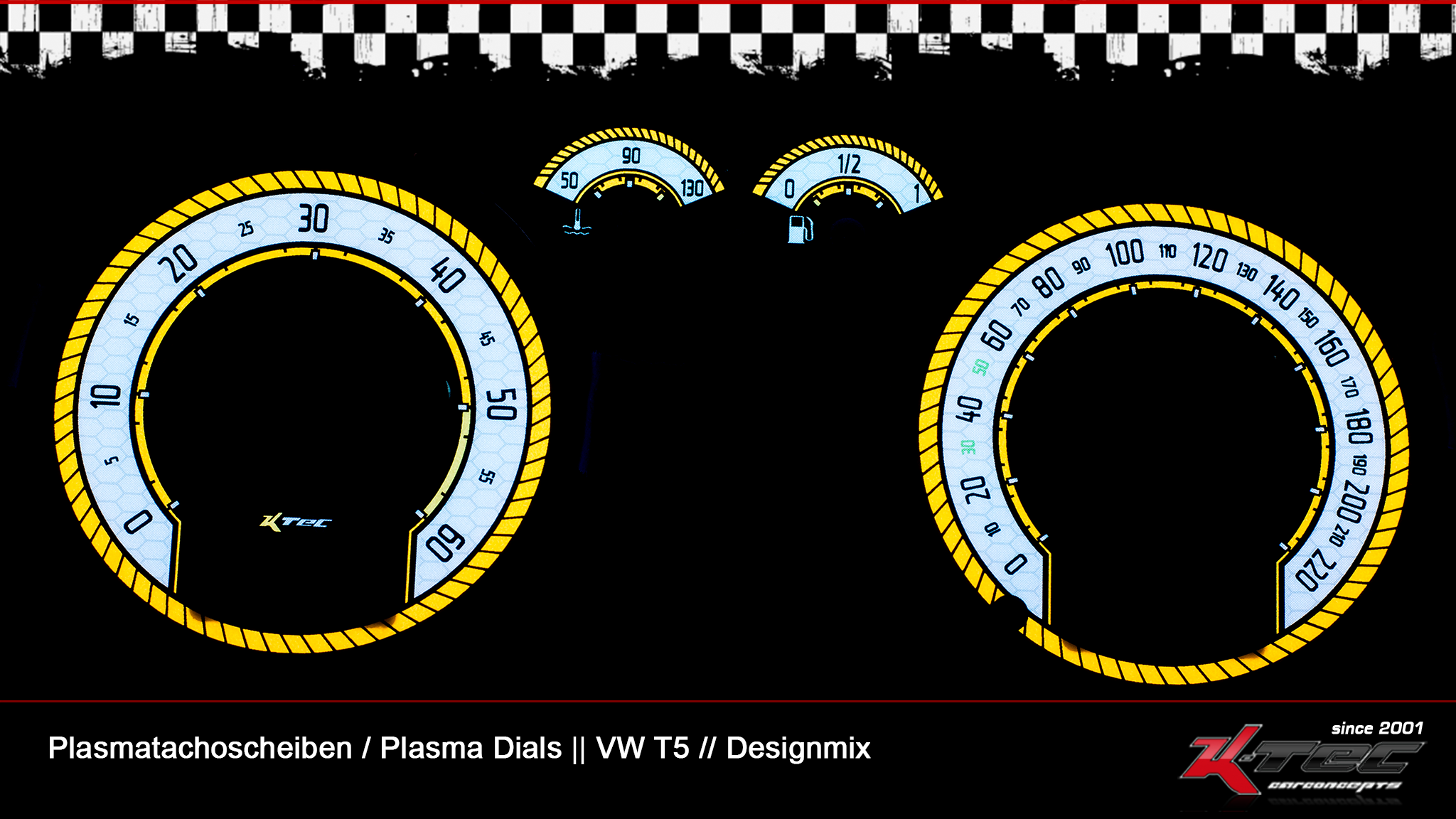 Vw t5 designmix plasmatachoscheiben   -  (Plasmatachoscheiben Vw)