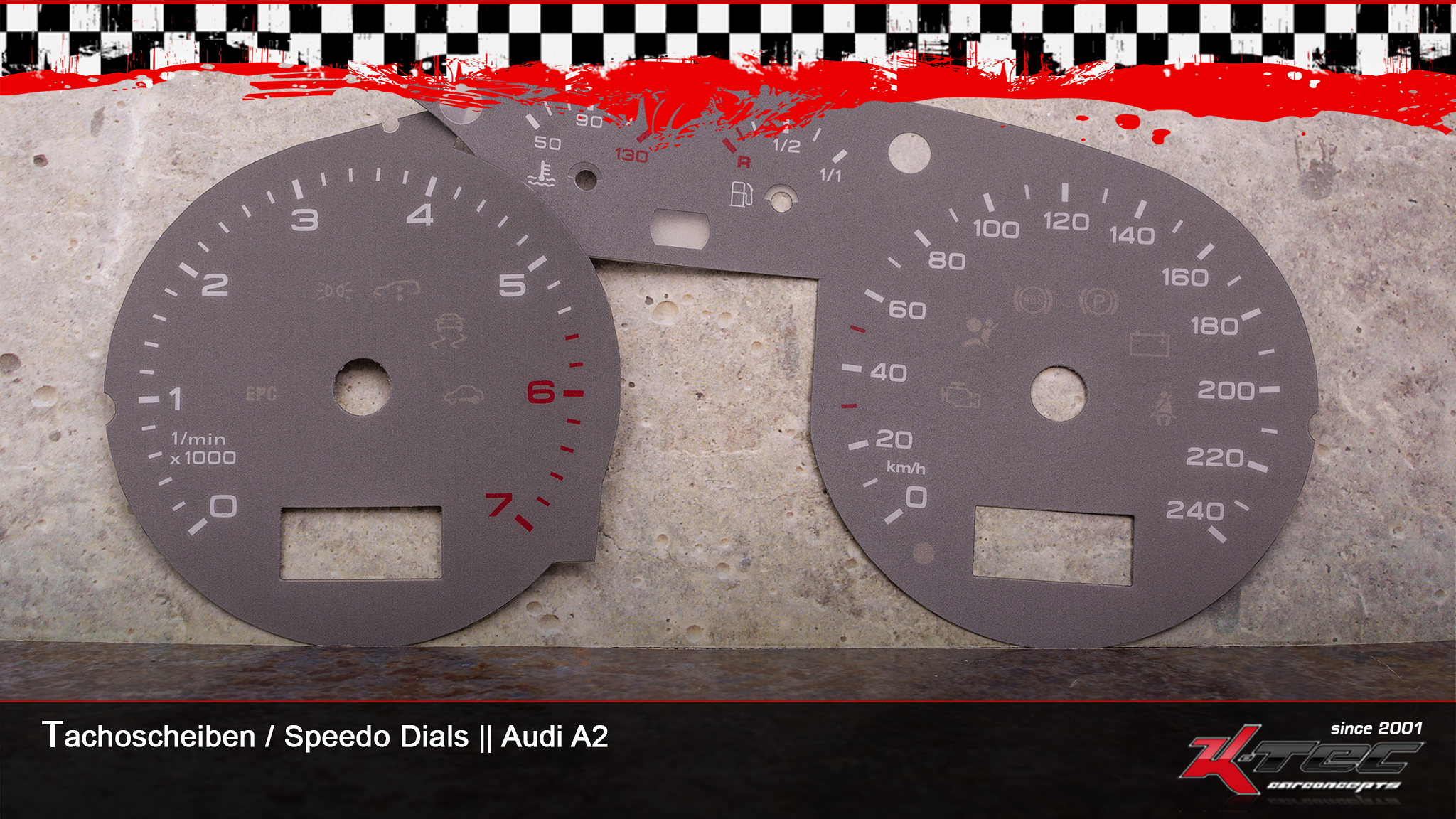 Audi a2 mph-kmh sline tachoscheiben   -  (Audi)