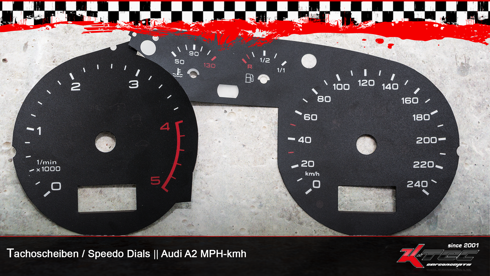 Audi a2 mph-kmh tachoscheiben   -  (Audi)