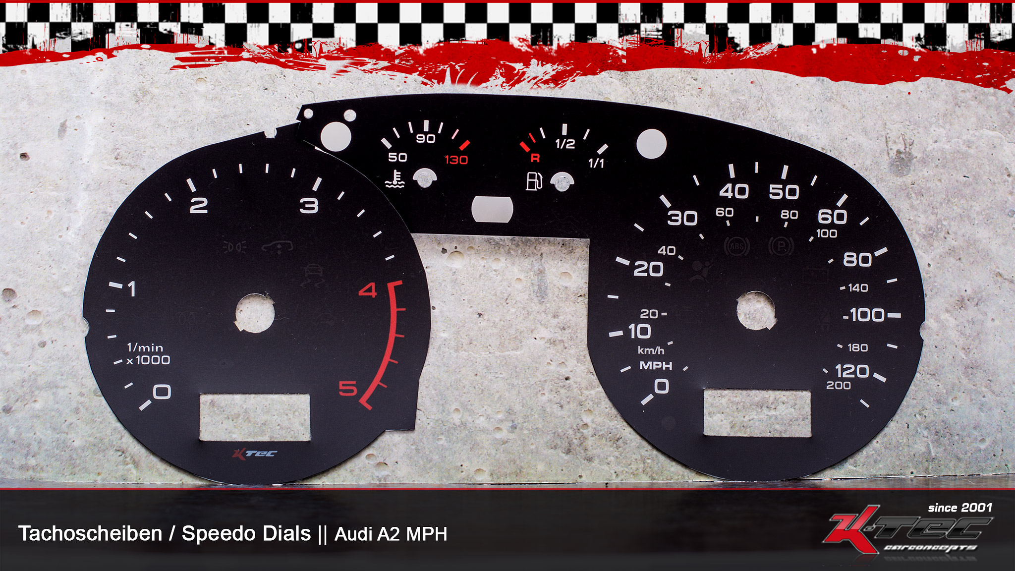 Audi a2 tdi mph tachoscheiben dials   -  (Audi)