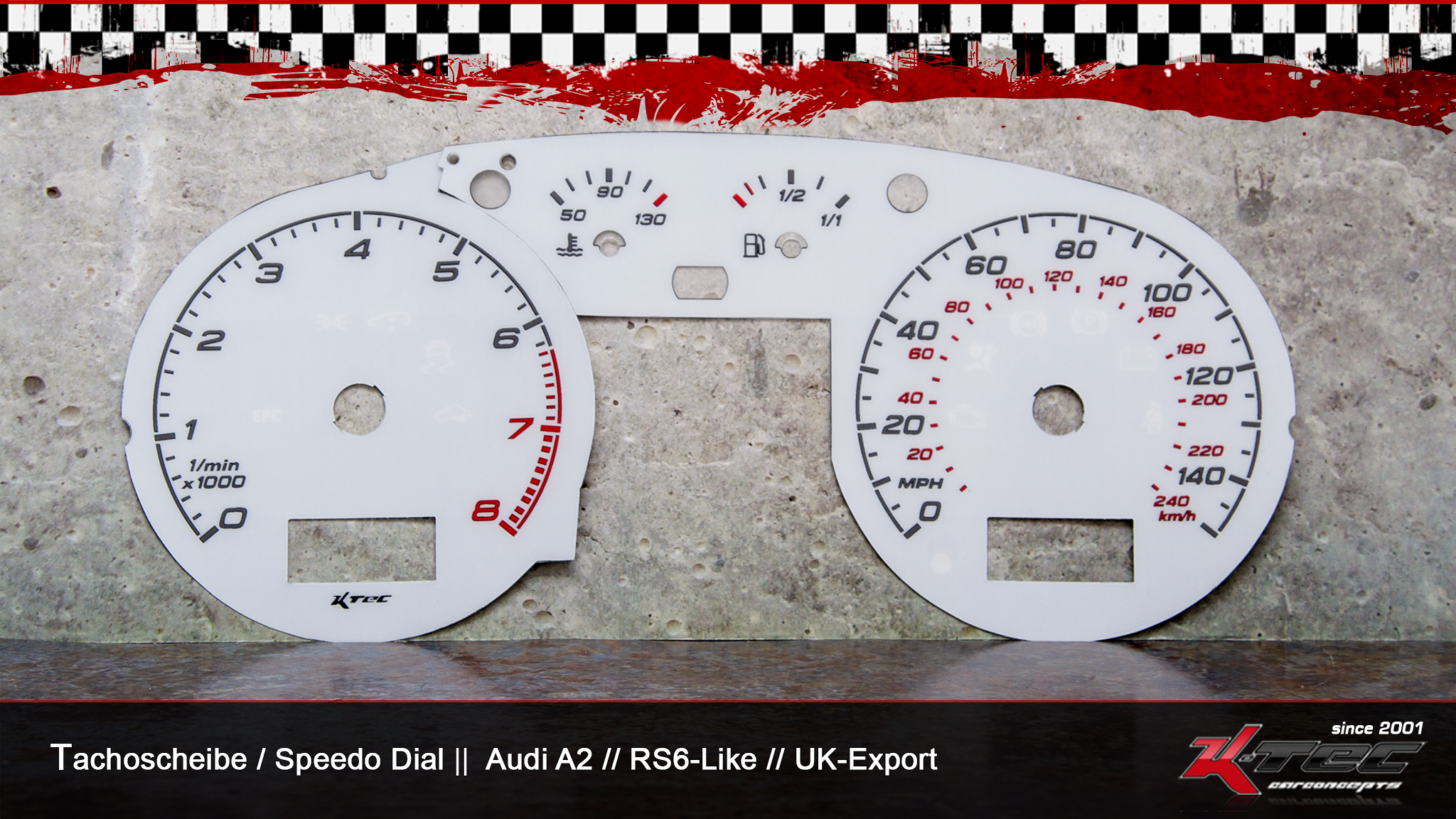Audi a2 uk rs6 tachoscheibe speedodoal   -  (Audi)