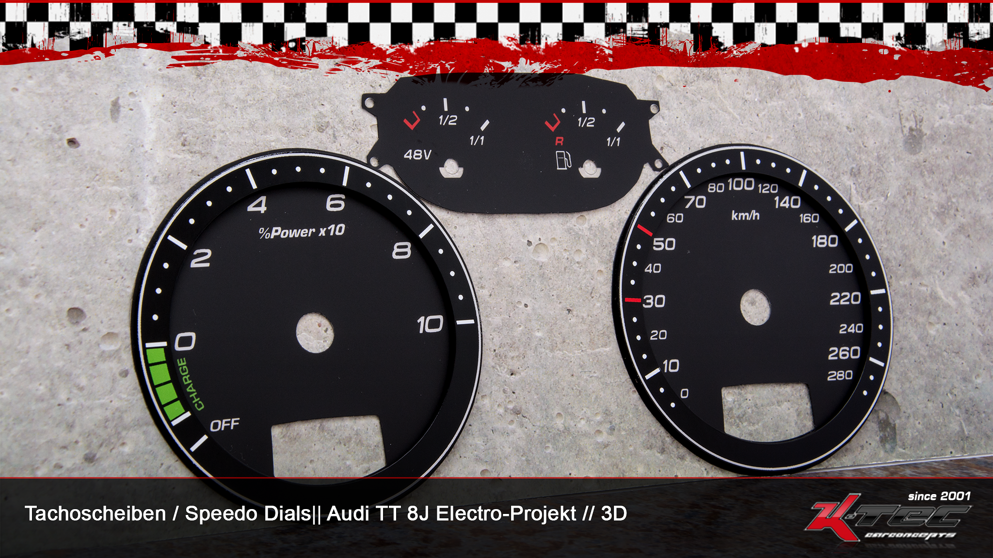 Audi tt 8j elektro tachoscheiben   -  (Audi)