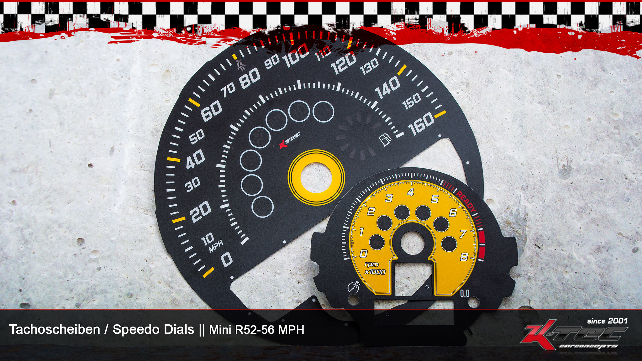 Mini r52-56 mph tachoscheiben   -  (New MINI)