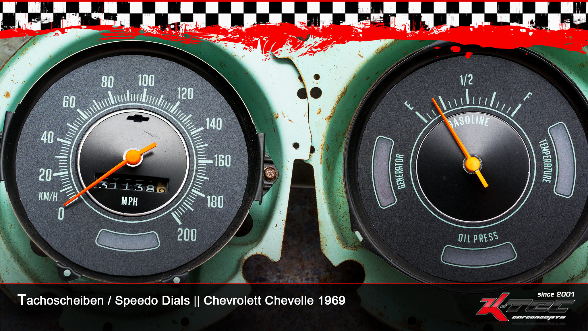 Chevrolet chevelle 1969 mph-kmh tachoscheiben   -  (Chevrolet)