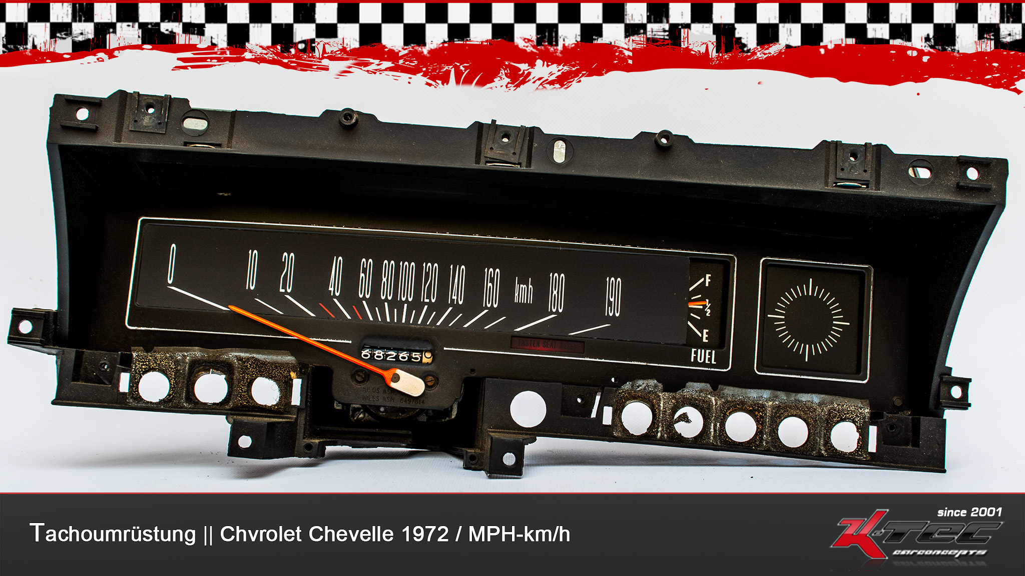 Chevrolet chevelle 1972 mph-kmh tachoumruestung   -  (Chevrolet)