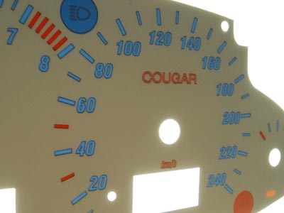 Ford cougar blau   -  Tachoscheiben