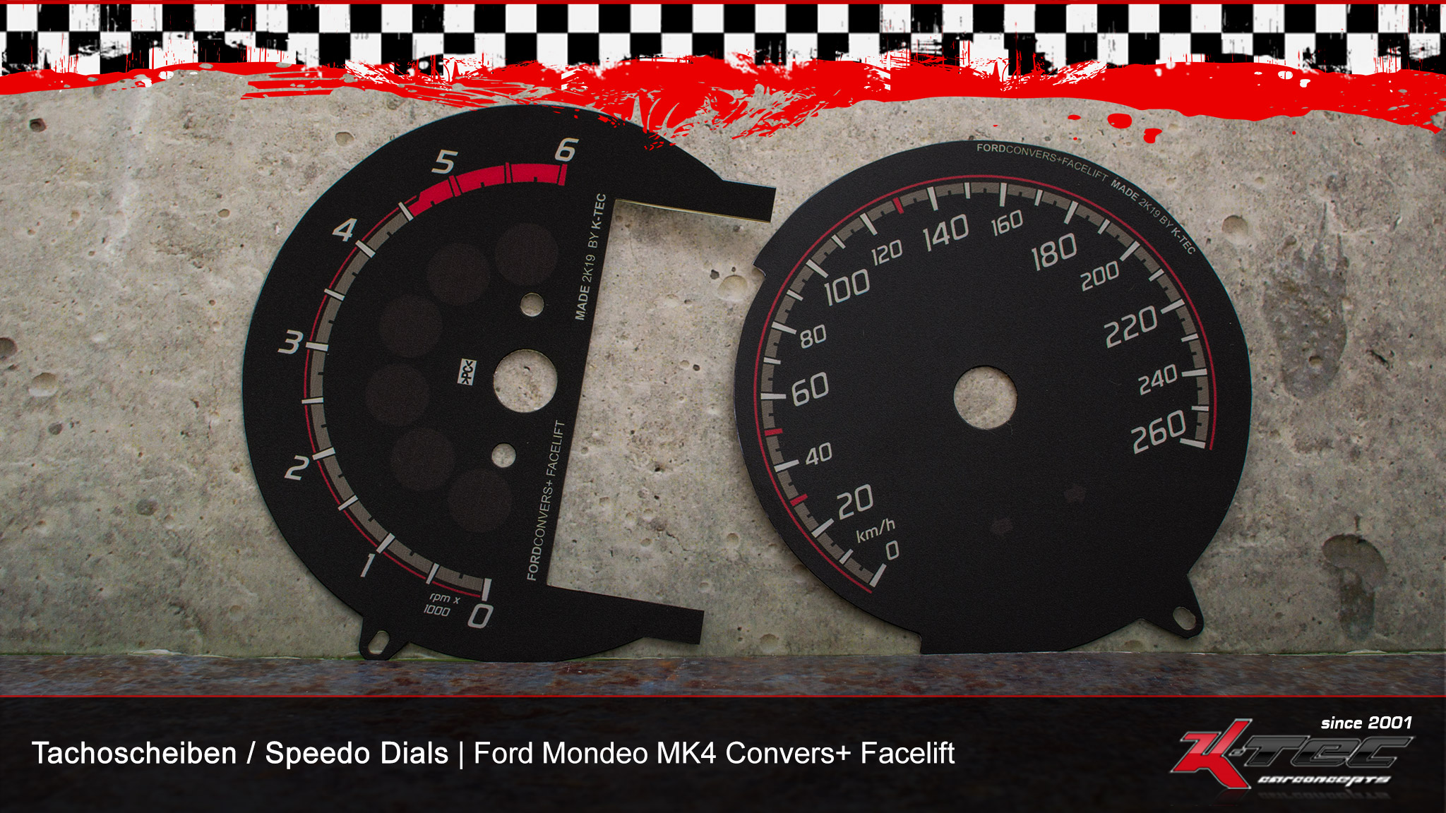 Ford mondeo mk4 convers+facelift tachoscheiben   -  (Ford)