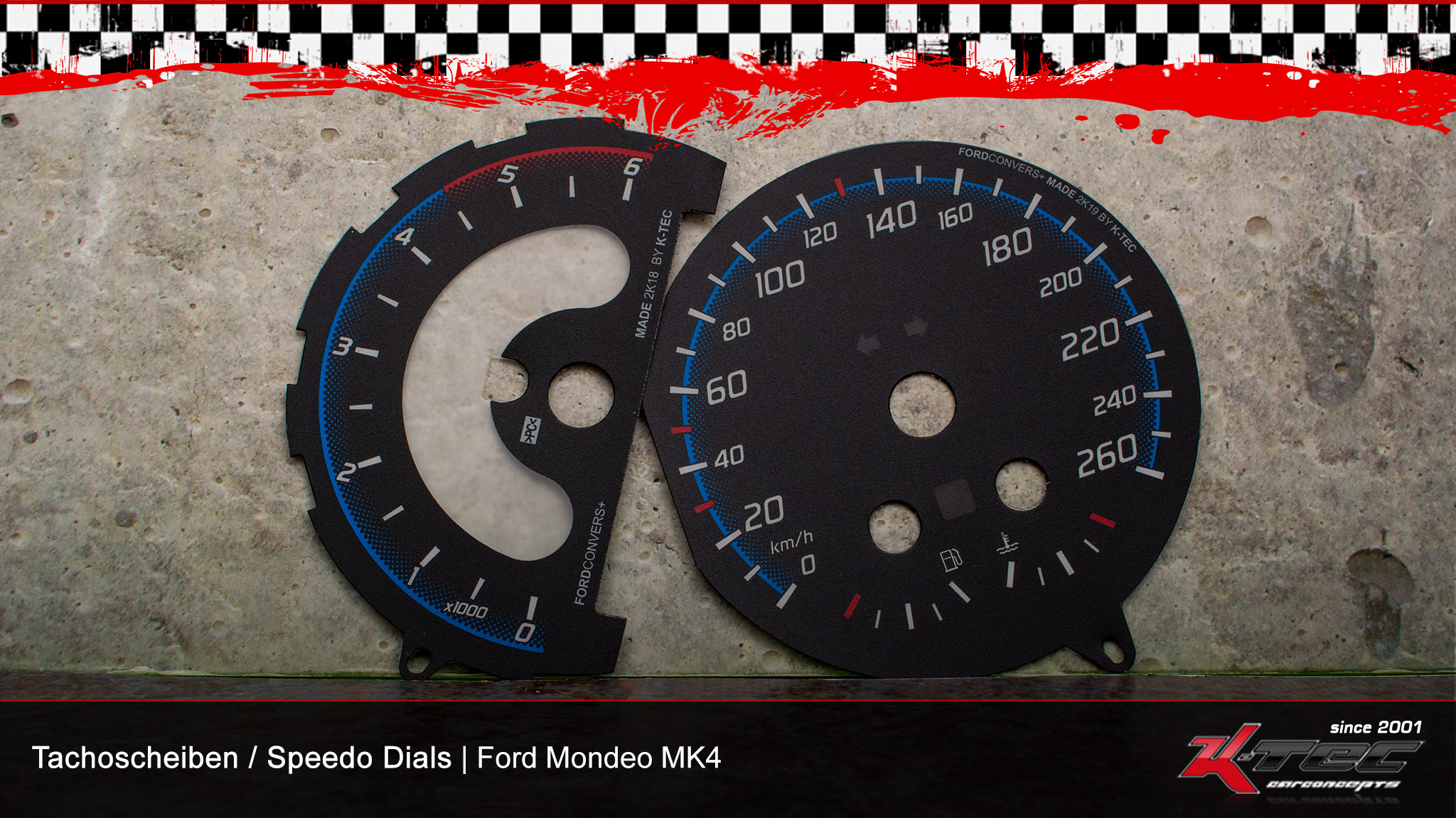 Ford mondeo mk4 convers-plus bluedots tachoscheiben   -  (Ford)