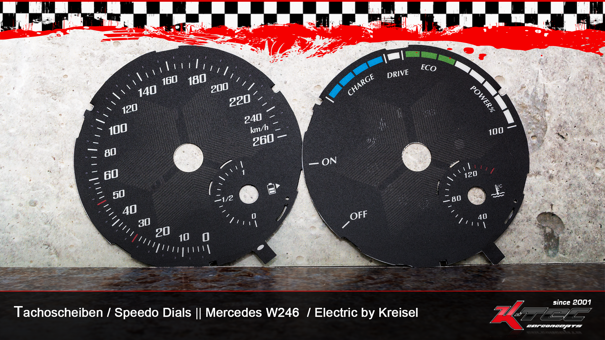 Mercedes benz W246 electric by kreisel tachoscheiben   -  (Mercedes)