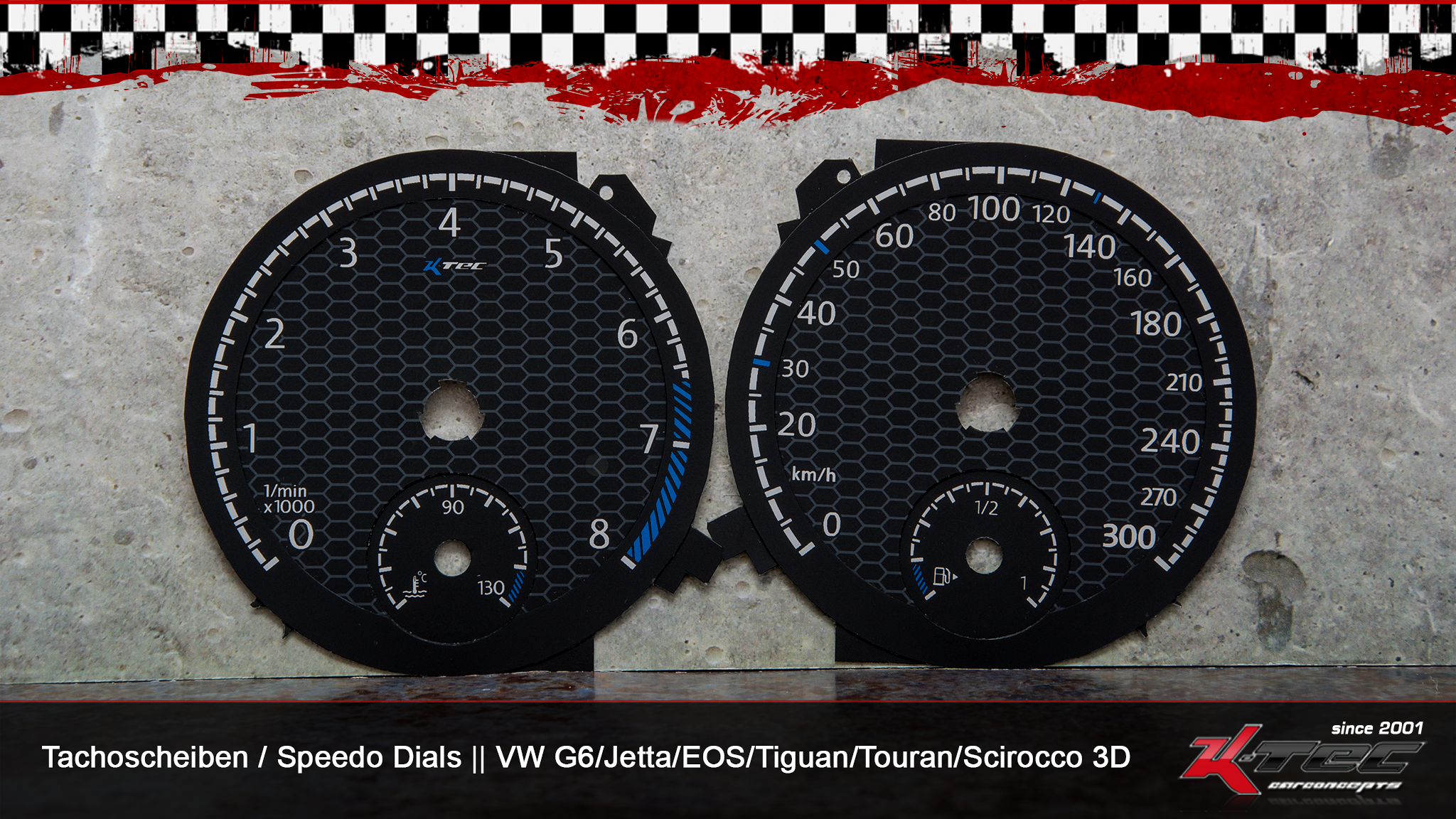Vw eos golf6 jetta passat-3c scirocco tiguan touran 3D Tachoscheiben   -  (Vw)