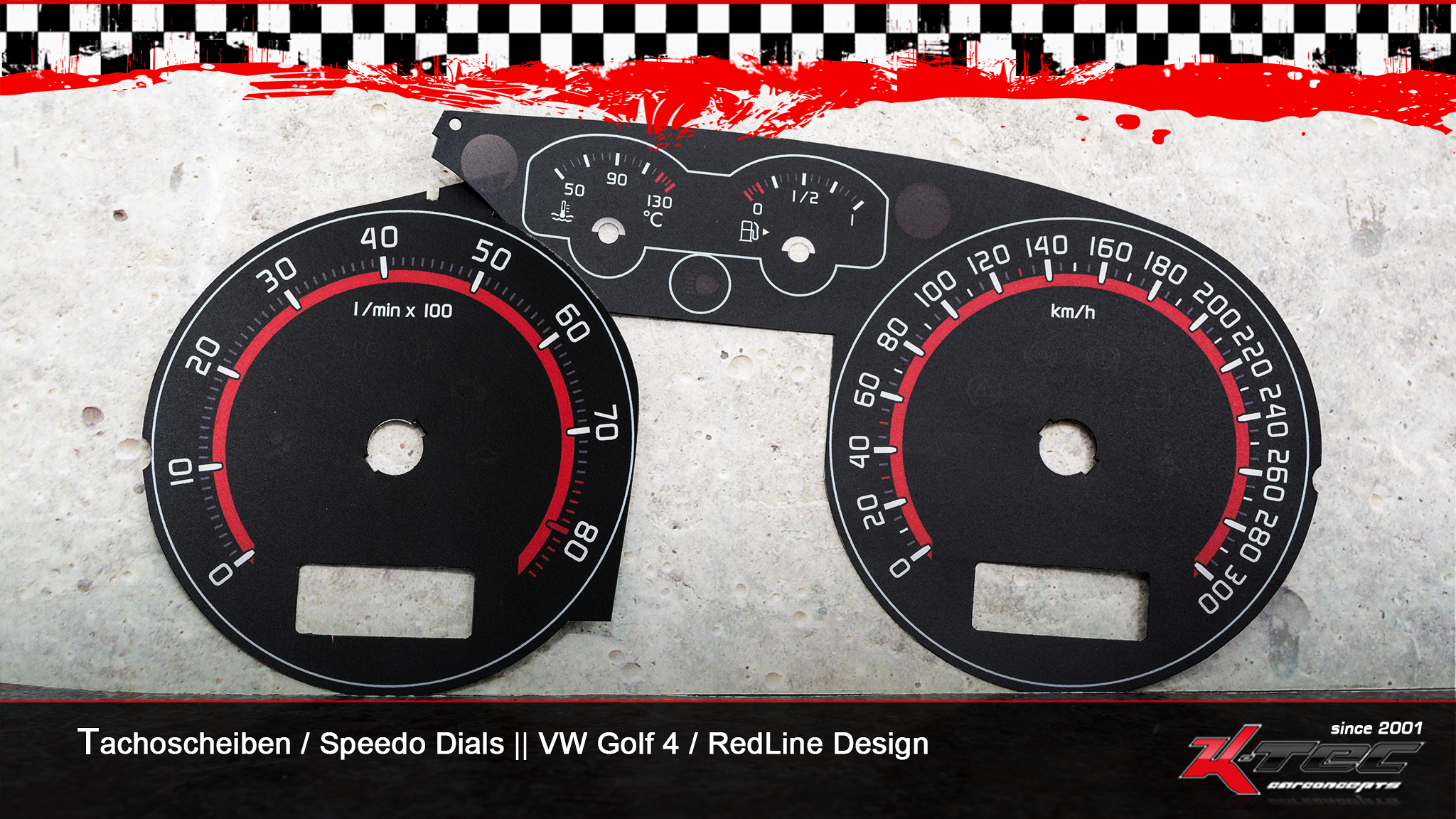 Vw golf 4 iv redline tachoscheiben   -  (Vw)