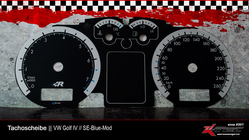 Vw golf 4 iv se blue tachoscheibe   -  (Vw)
