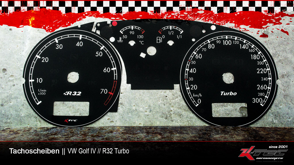 Vw golf 4 r32 turbo tachoscheiben   -  (Vw)