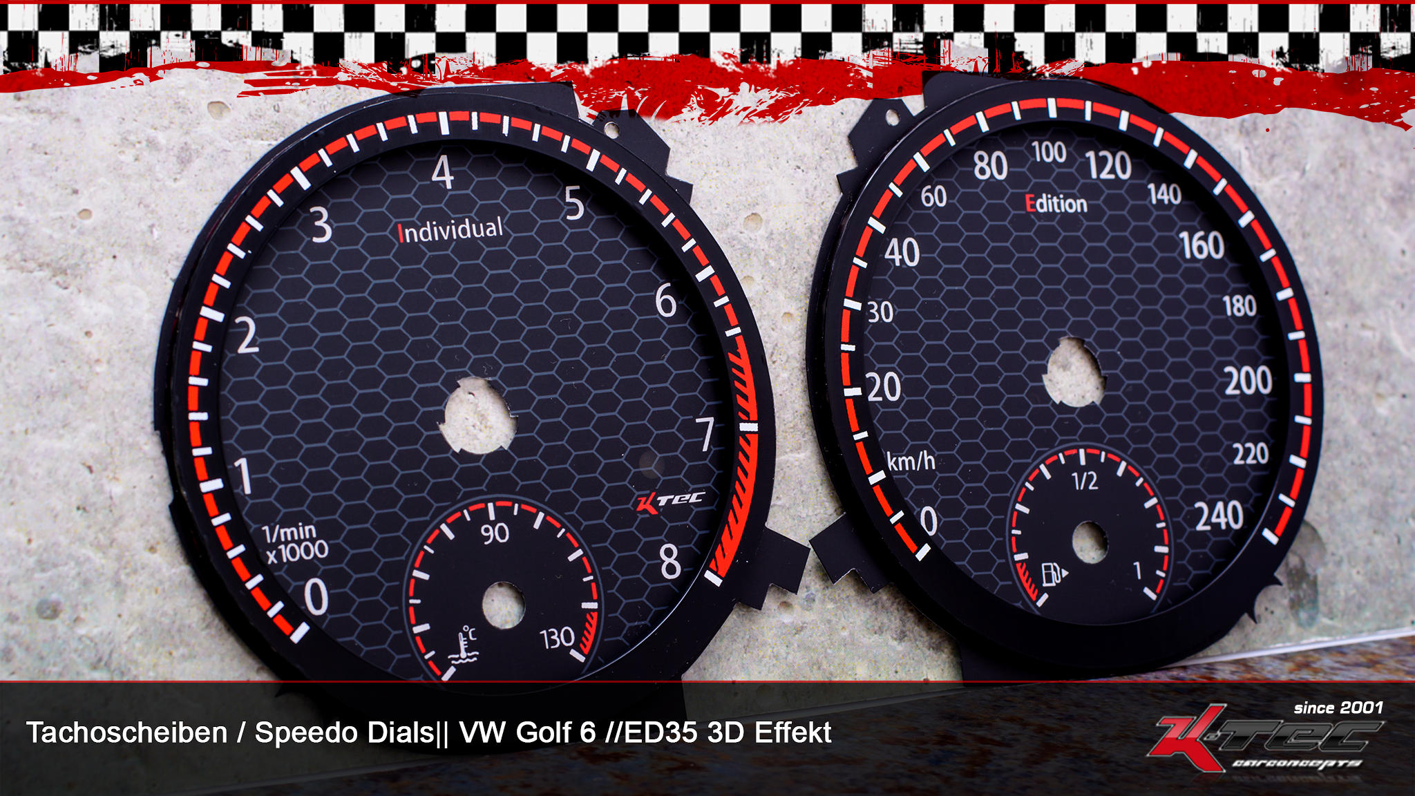 Vw golf 6 ed35 3D tachoscheiben   -  (Vw)