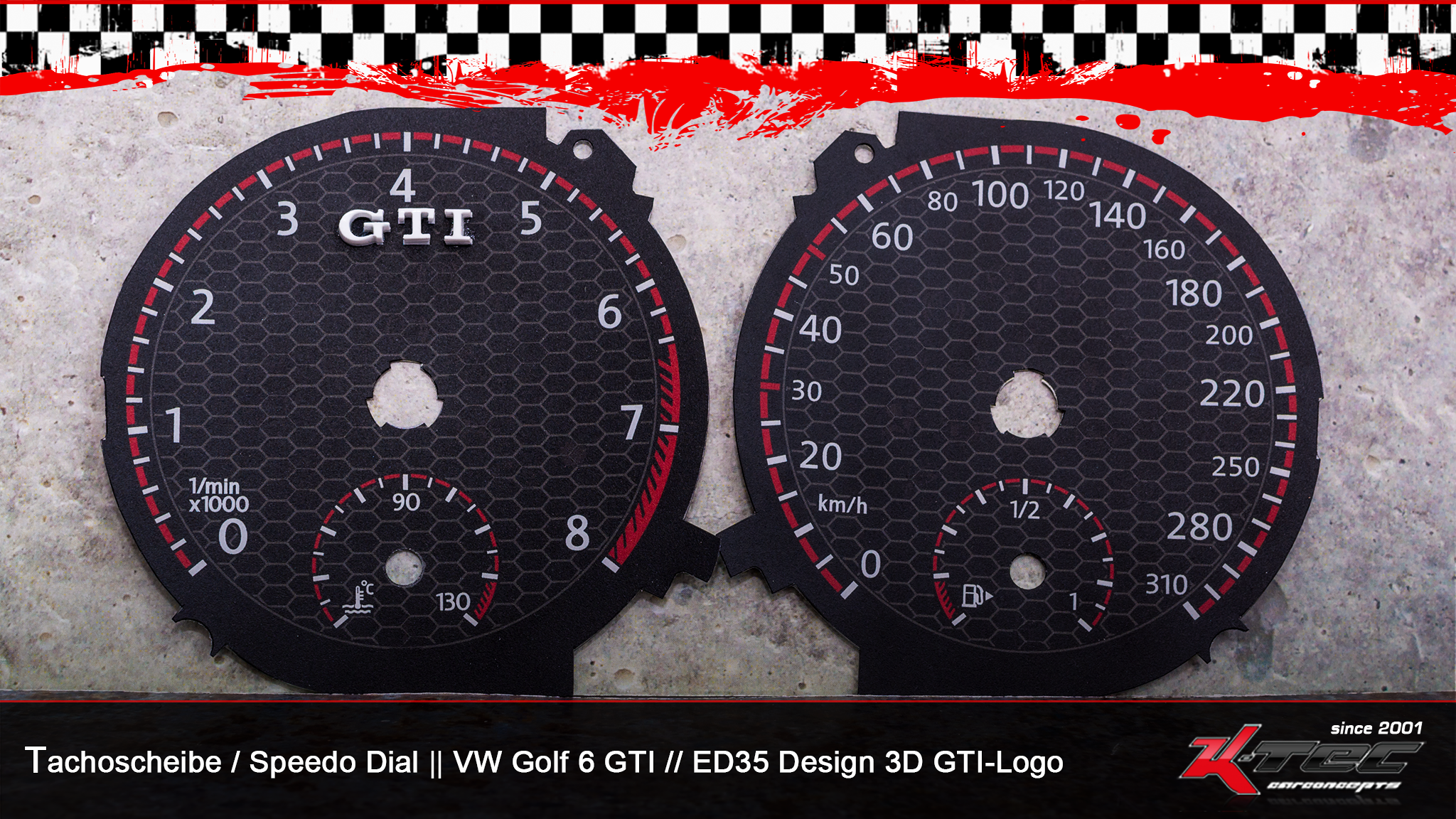Vw golf 6 gti ed35 3d logo tachoscheiben 2   -  (Vw)