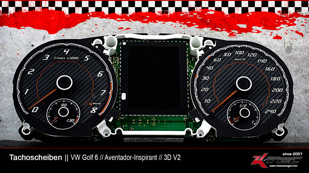 Vw golf 6 vi aventador 3d tachoscheiben   -  (Vw)