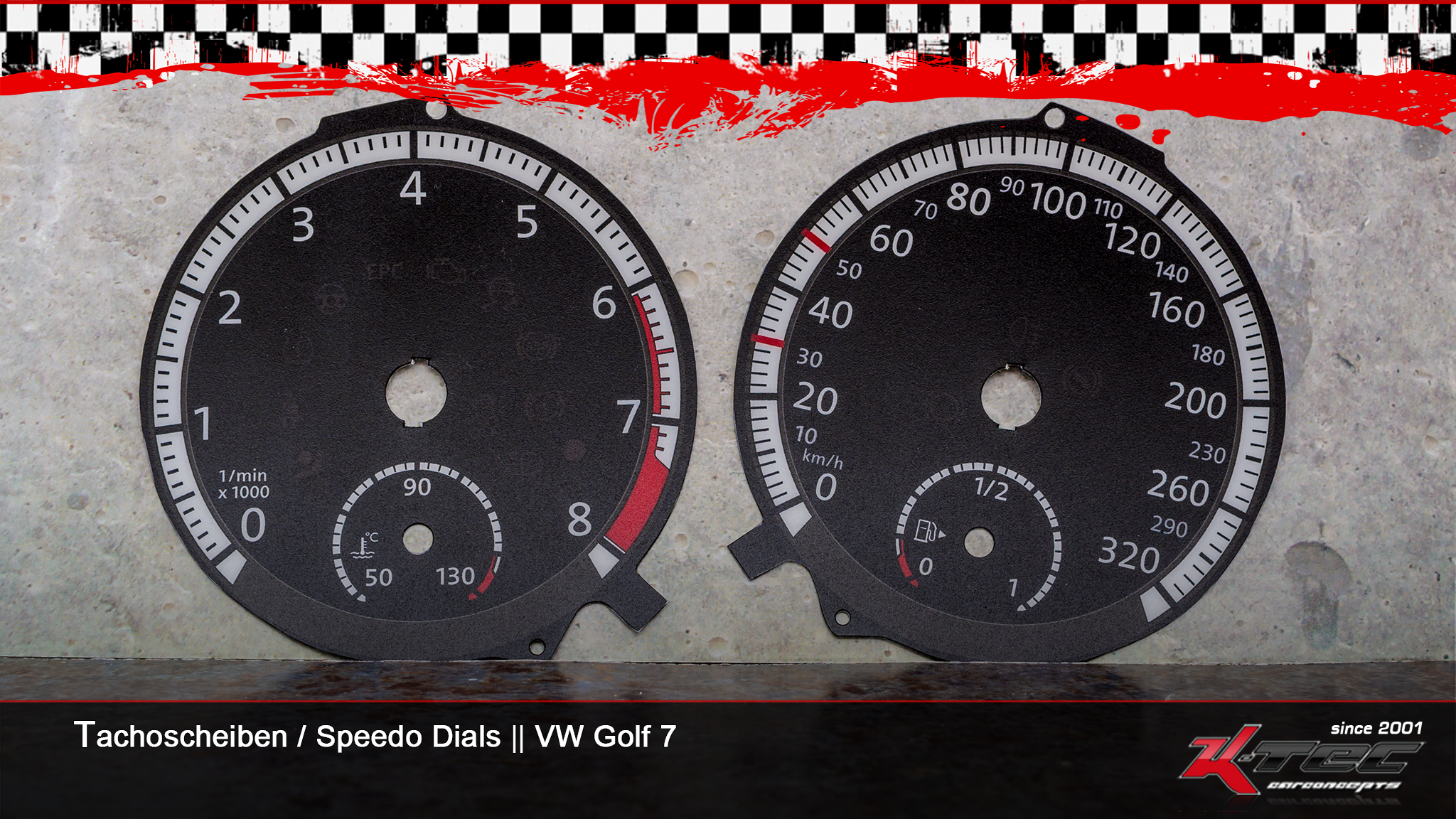 Vw golf 7 320kmh tachoscheiben   -  (Vw)