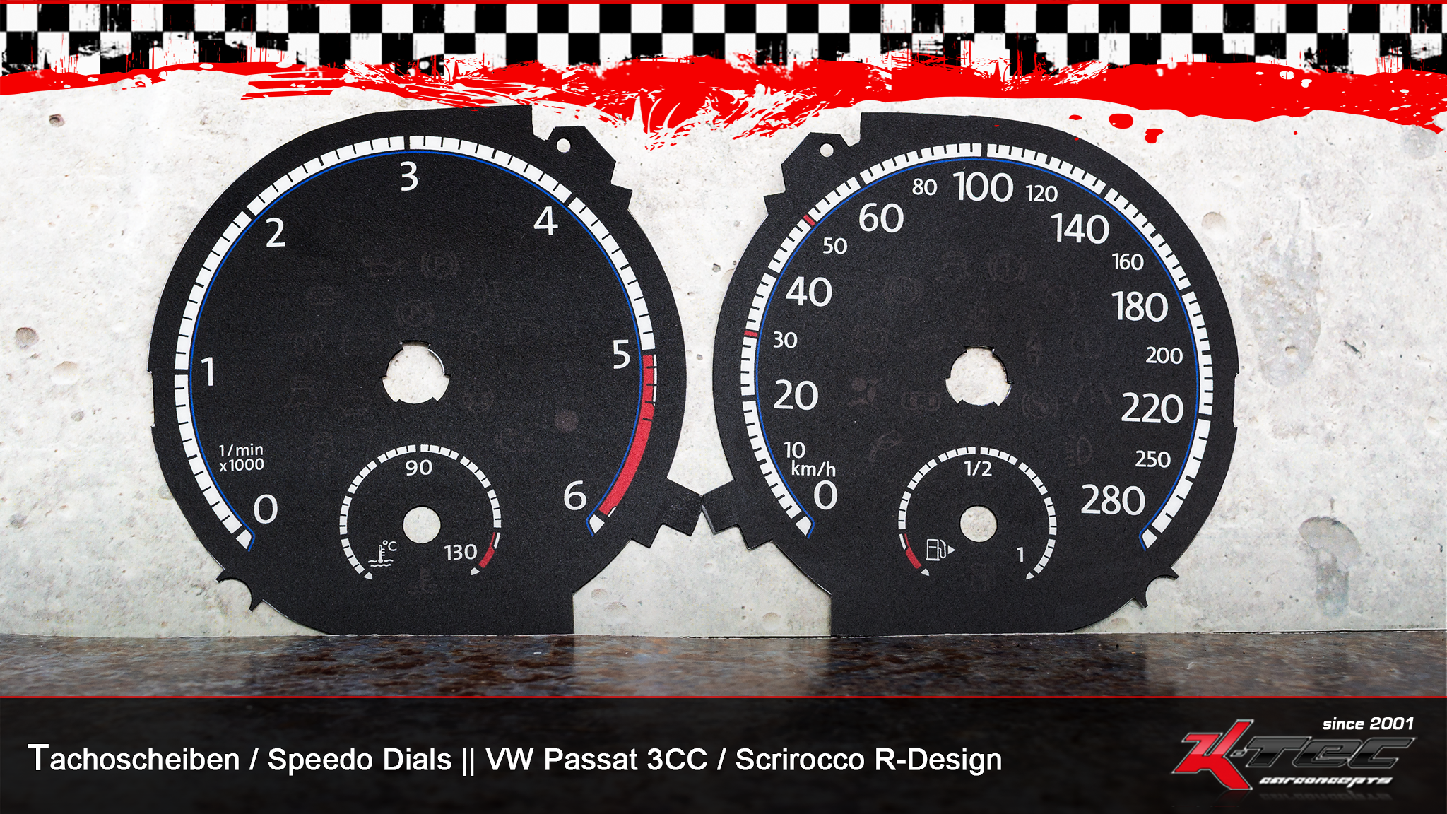 Vw passat 3cc scirocco r tachoscheiben   -  (Vw)